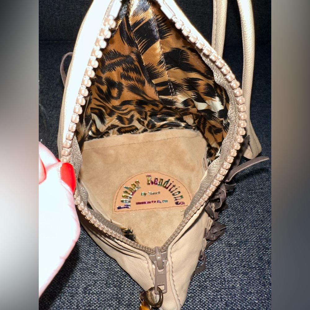 Leather Renditions Lambskin Triangular Wristlet - image 5